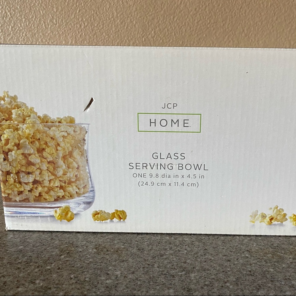 JCPenny Home Glass Serving Bowl
